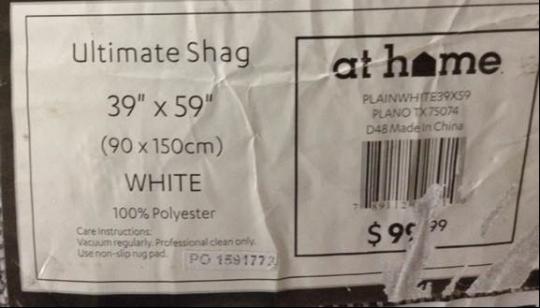 Ultimate Shag Rug Label