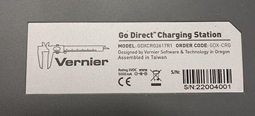 Label located at the bottom of the Charge Station.