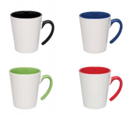 Four models of Tonal Thirst ceramic mugs