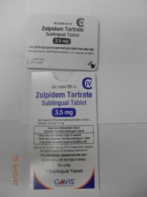 Novel Laboratories sleep tablets 3.5 mg envelope (front)