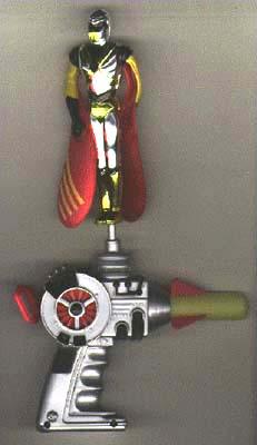 Flying Warrior doll on launcher