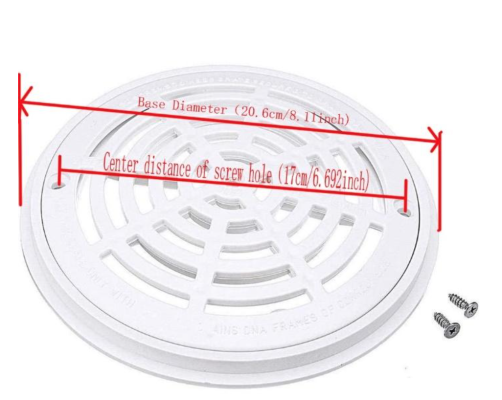 Recalled Replacement White Round Swimming Pool Main Drain Cover