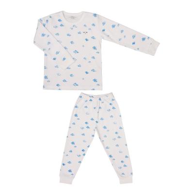 Children’s two-piece pajama set in clouds print