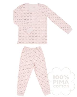 Children’s two-piece pajama set in mini sleeping cutie print