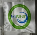 “CertiPUR-US” is printed on a tag inside the cover