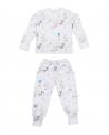 Children’s two-piece pajama set in prince land blue print