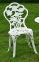 White cast iron and aluminium chair