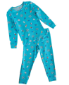 Recalled Two-Piece Pajamas in Light Blue Fabric with Red, White And Blue Popsicles, Ice Cream Treats, and Red and White Fireworks