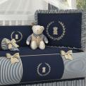 Recalled 9-Piece Navy Blue Luxury Crib Bedding Set, 104252