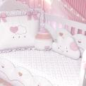 Juego de ropa de cama para cuna de 9 piezas Pink Love Rain retirado del mercado, 99701