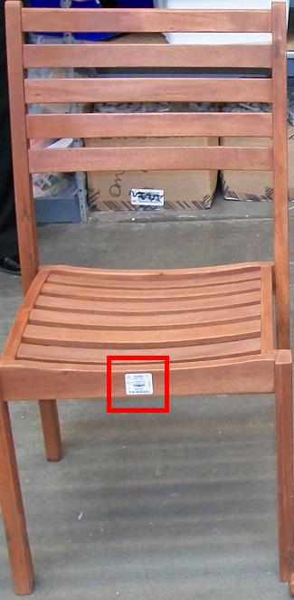 Picture of Recalled Acacia chair