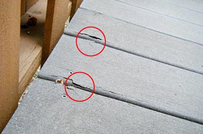 Picture of damaged decking