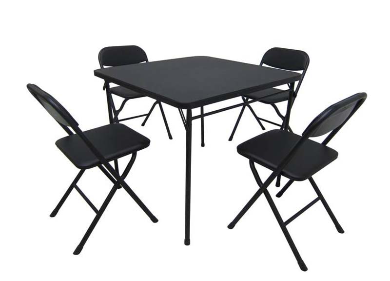 Walmart Mainstays five-piece card table and chairs set.