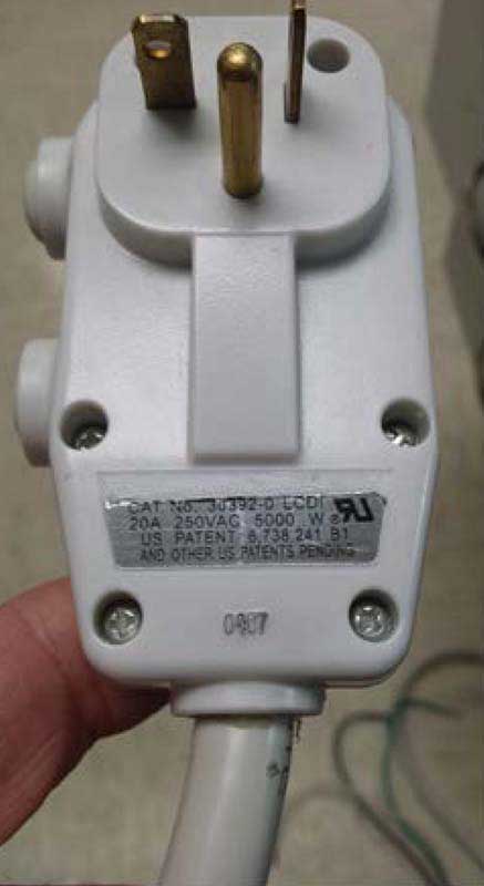 Recalled power cord – no sleeve