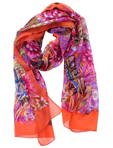 Multicolor Abstract Pattern Silk Scarf – Scarves for Girls and Women