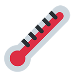 Clipart illustration of a thermometer 