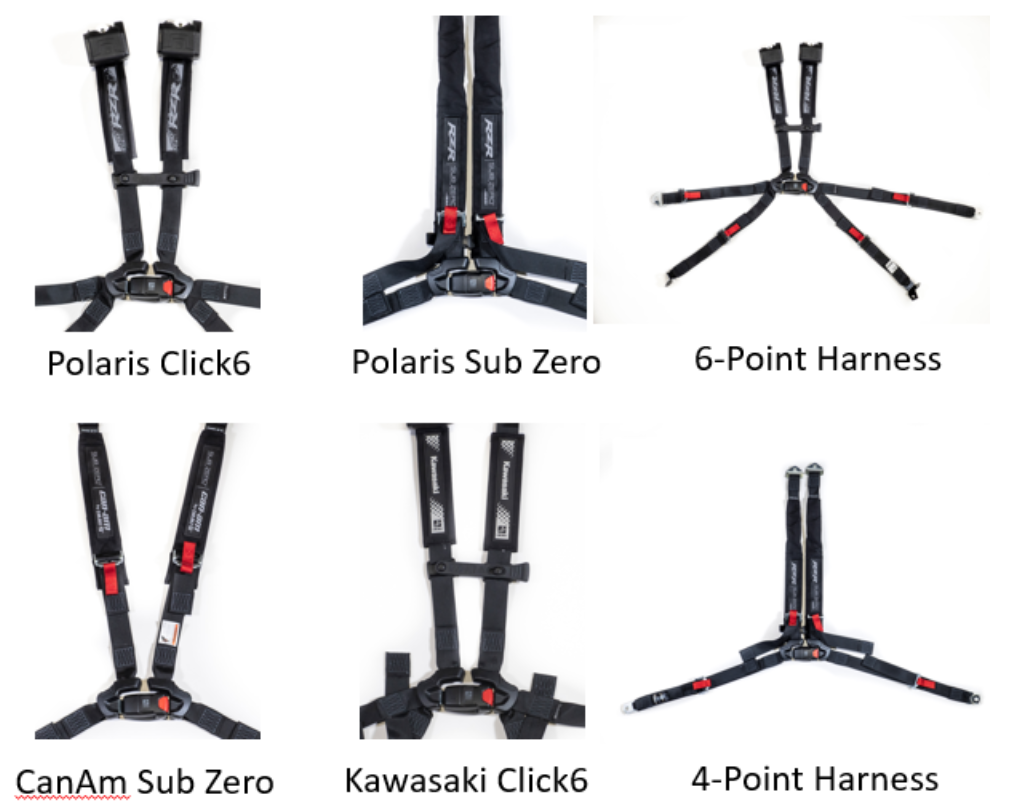 IMMI SubZero 4-point and IMMI Click6 6-point UTV harnesses