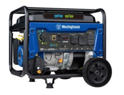 Recalled Westinghouse WGen5300DFv Dual Fuel Portable Generator