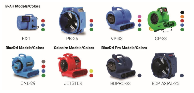 Recalled Intertex B-Air, BlueDri, BlueDri Pro and Soleaire blowers