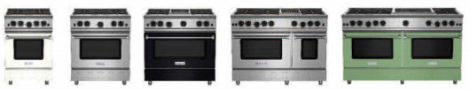 BlueStar and Big Chill gas ranges and wall ovens