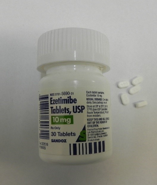 Losartan Potassium and Ezetimibe prescription drug bottles