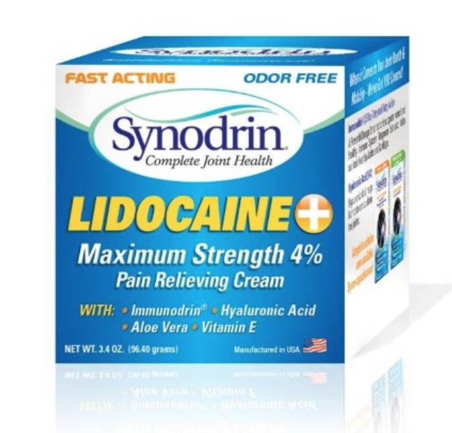 Maximum Strength Synodrin Pain Relieving Cream with Lidocaine