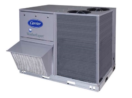 Carrier WeatherExpert commercial packaged rooftop HVAC units with humidimizer option