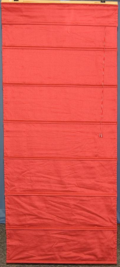 Oval Roll-up Blinds and Woolrich Roman Shades