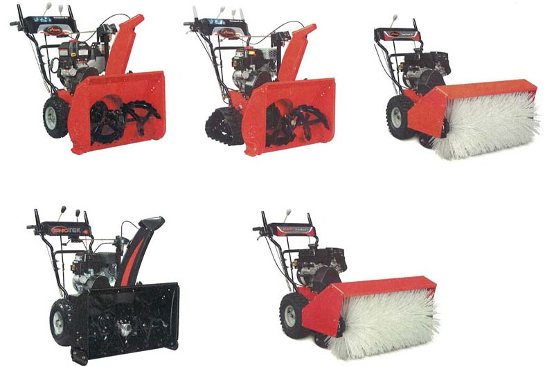 Ariens and Sno-Tek Snow Throwers, Ariens and Gravely All-Season Power Brushes