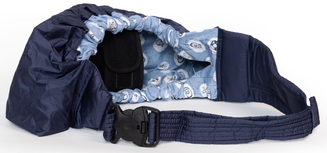 Bandolera portabebés de Biayxms con tela interior de estampado azul