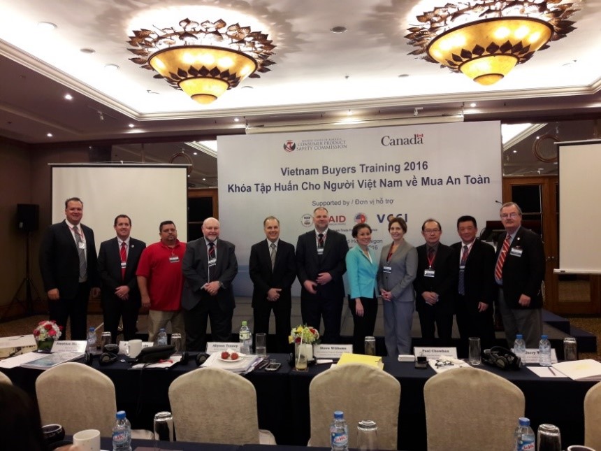 Participants in First Vietnam Buyers Training: Officials from the CPSC and Health Canada and representatives from AMCHAM Ho Chi Minh City and the industry