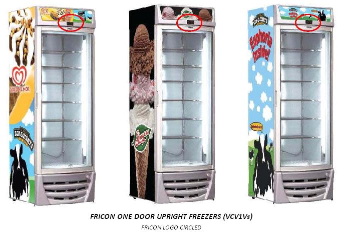 Recalled Fricon Upright Freezers