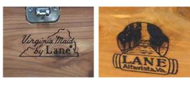 Brand name on Lane and Virginia Maid Cedar Chests