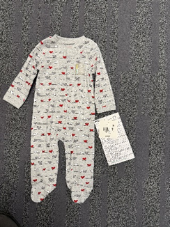 Meijer one-piece footed 12-, 18-and 24-month children's sleepwear