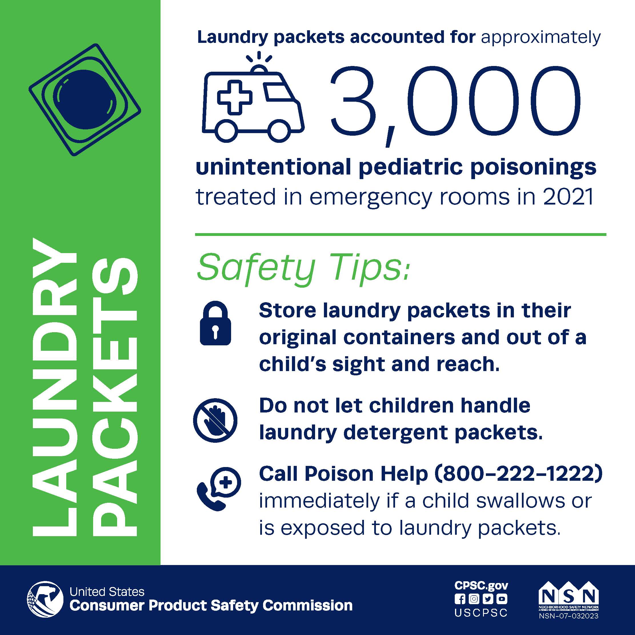 Laundry packets safety tips