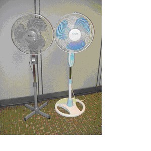 Portable oscillating electric fans