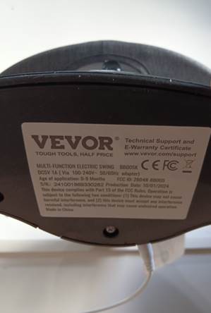 Sanven Technology Recalls Vevor Baby Swings Due to Risk of Serious Injury from Suffocation Hazard; Violates Mandatory Standard for Infant Sleep Products and Inclined Sleepers Ban