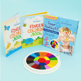 Recalled TheKiddoSpace Finger Painting Kit - 25-color Paint Palette 