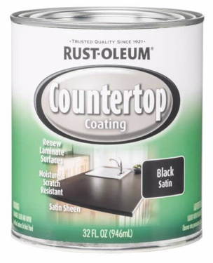 Rust-Oleum black satin countertop coating