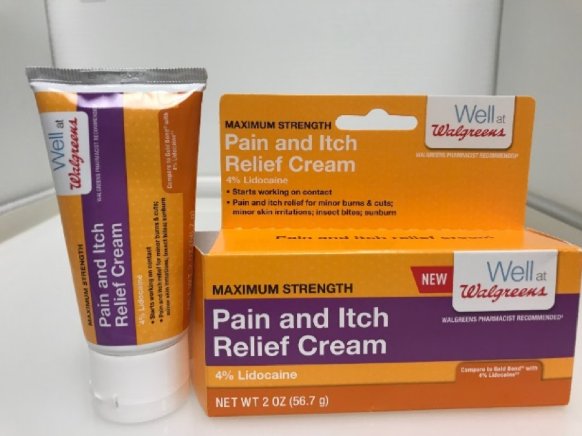 Well at Walgreens pain and itch relief cream