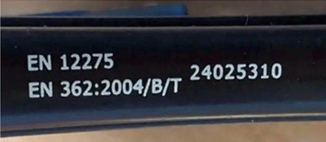 Close up of batch numbers