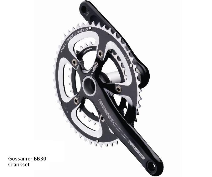Full Speed Ahead BB30 Gossamer crank sets installed on numerous makers of bicycles