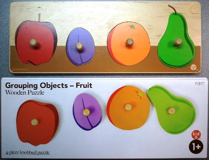Wooden fruit puzzles