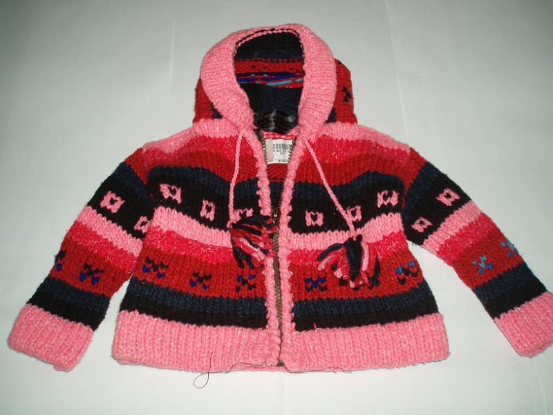 Girl's Hooded Sweater with Drawstring