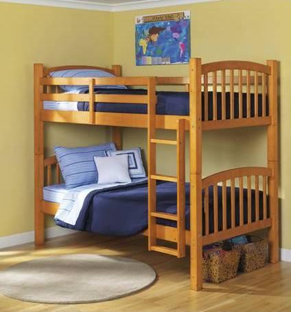 Wooden bunk beds