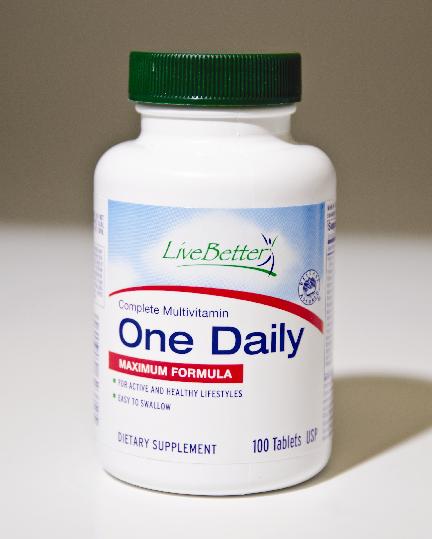 Live Better One Daily Tablets and Live Better Complex Vitamin B50 Tablets