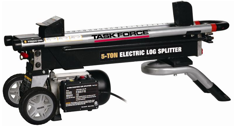 Task Force 5-ton electric log splitters