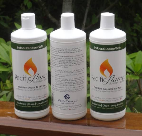 Pacific Flame Pourable Gel Fuel Bottles