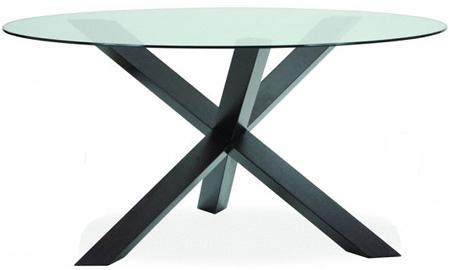 Scarpa Wood and Glass Round Dining Tables