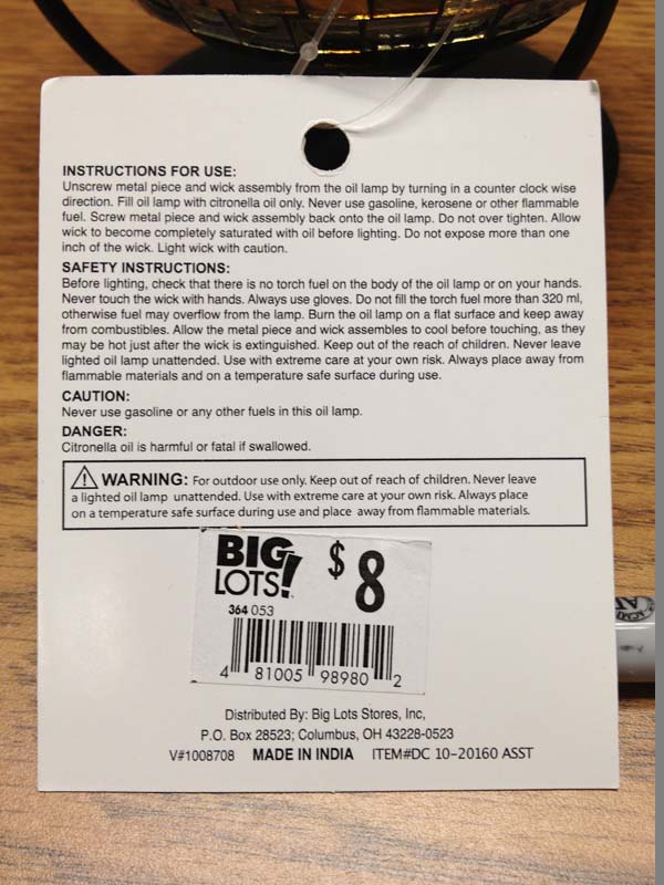 Big Lots Recalls Tabletop Torches Due to Fire and Burn Hazards | CPSC.gov